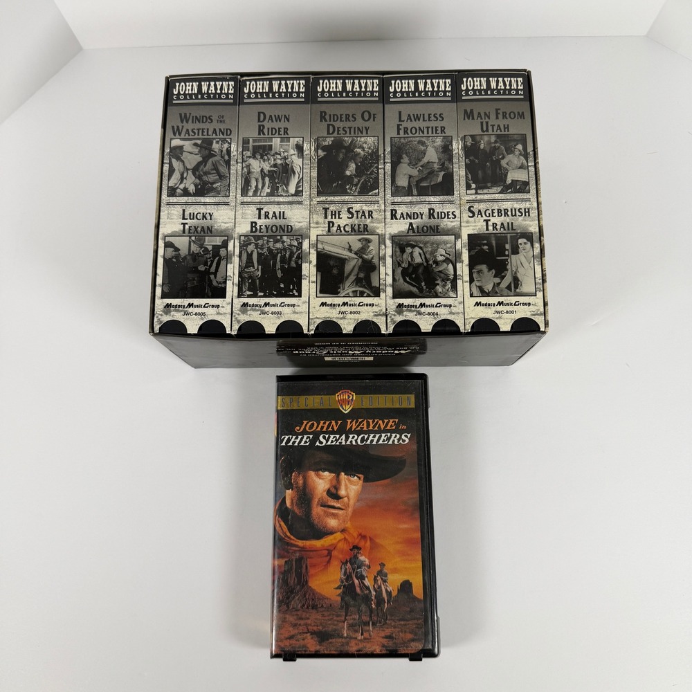 John Wayne VHS Lot 6 Tapes The Searchers Special Edition & 10 Movie Collection